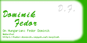 dominik fedor business card